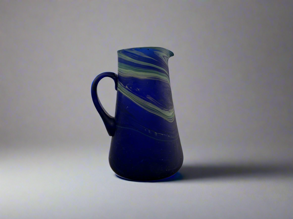 Handblown Hebron Phoenician Glass Pitchers - Cobalt Blue (more styles) - Hilweh Market
