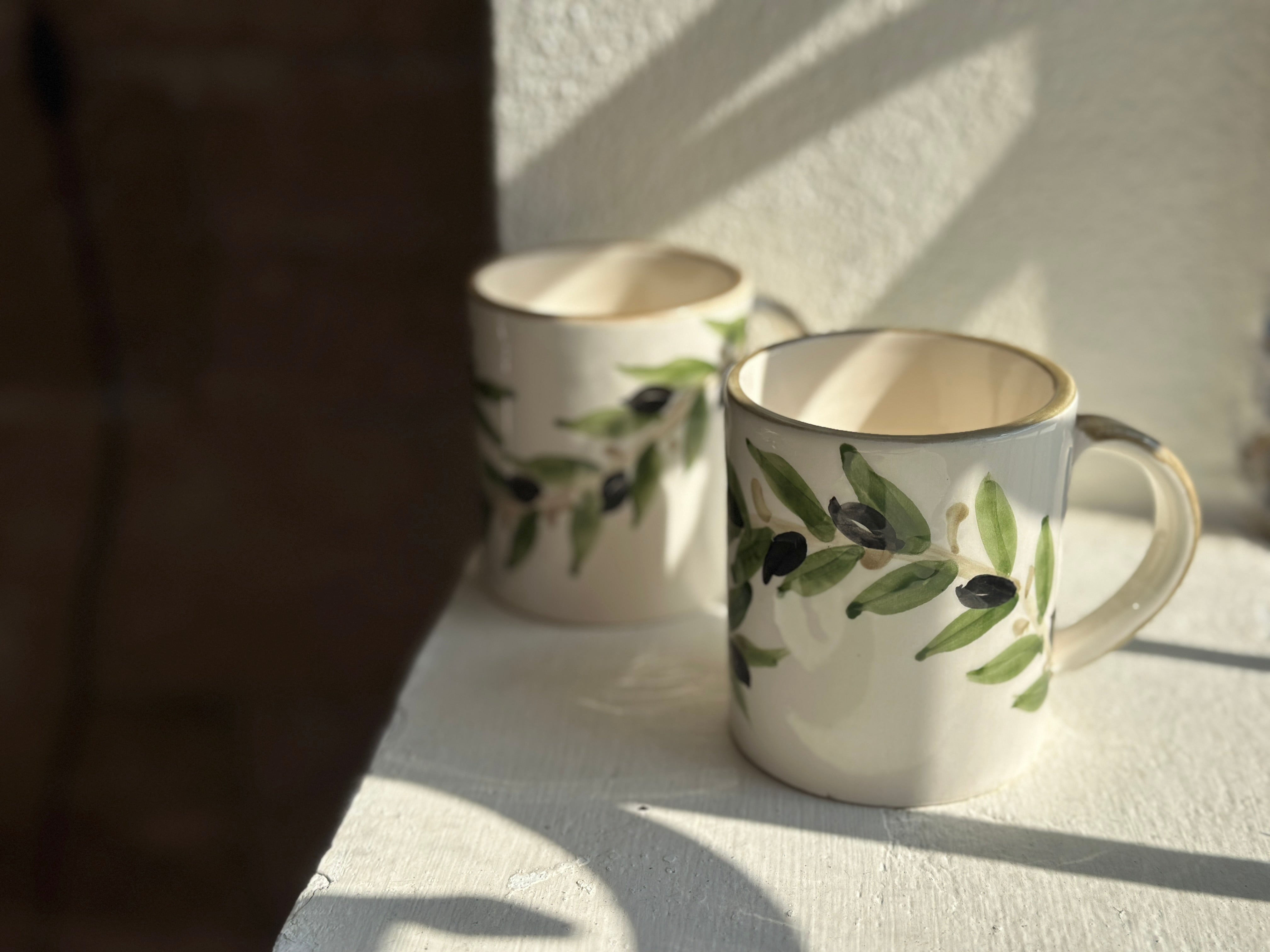 Olive Leaf Mugs (set of 2) - Nisf Jbeil - Hilweh Market
