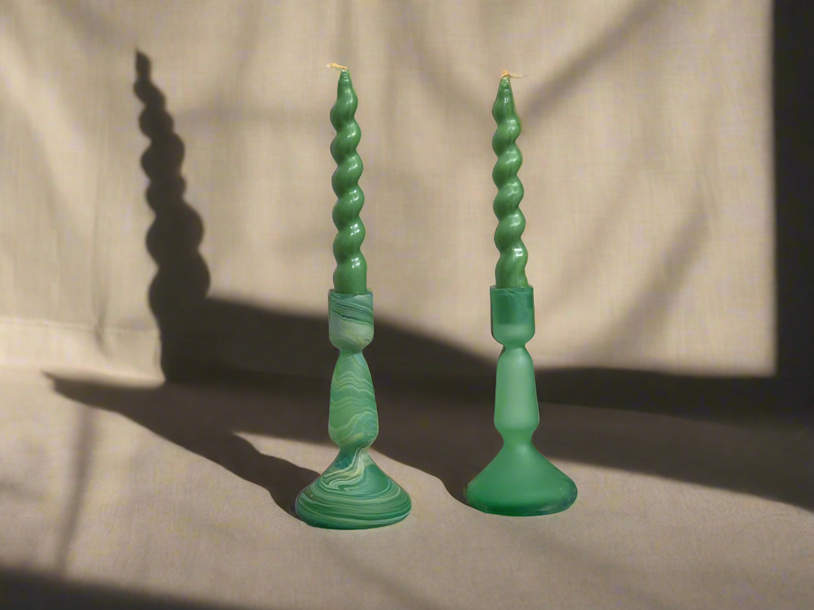 Handblown Hebron Phoenician Glass Candleholder (more colors) - Hilweh Market