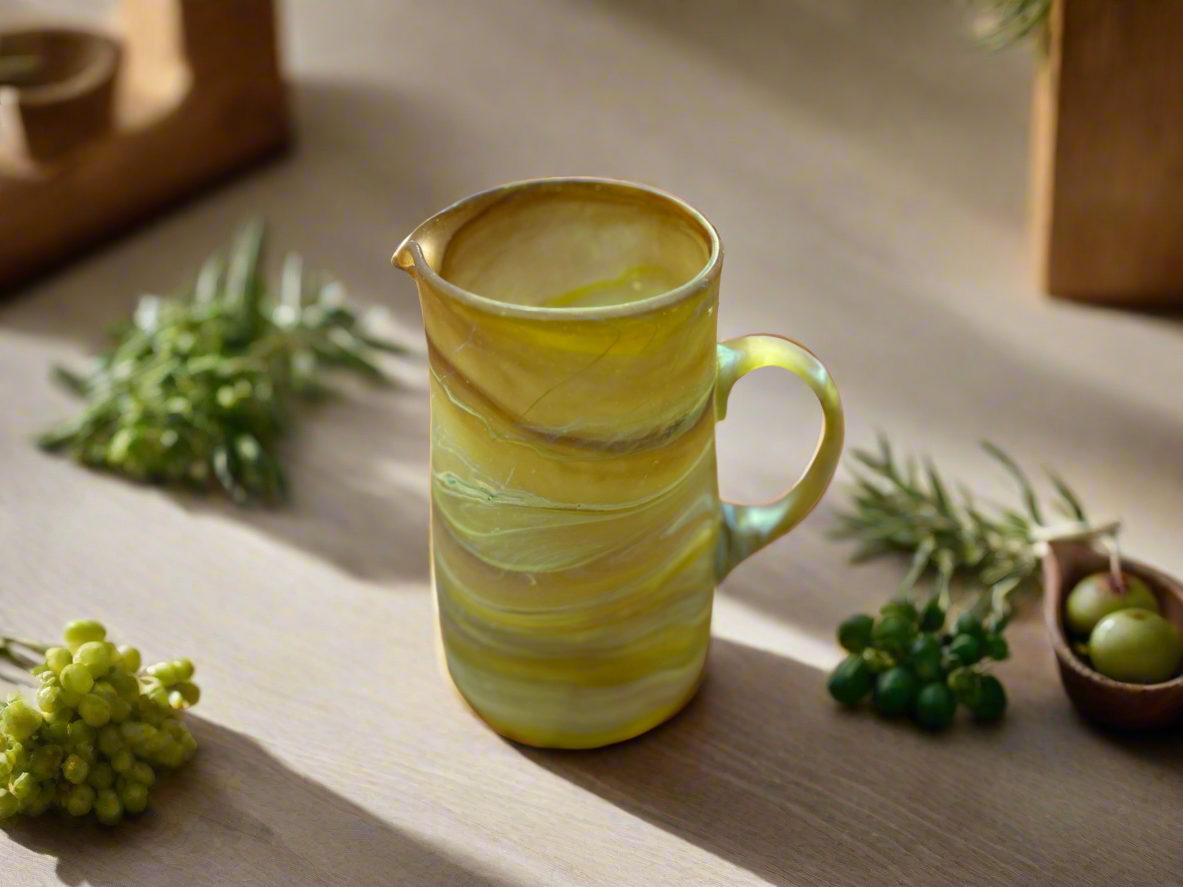 Handblown Phoenician Straight Pitcher (more colors)