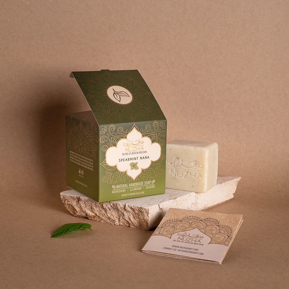 Spearmint Nana soap & natural loofa - Hilweh Market