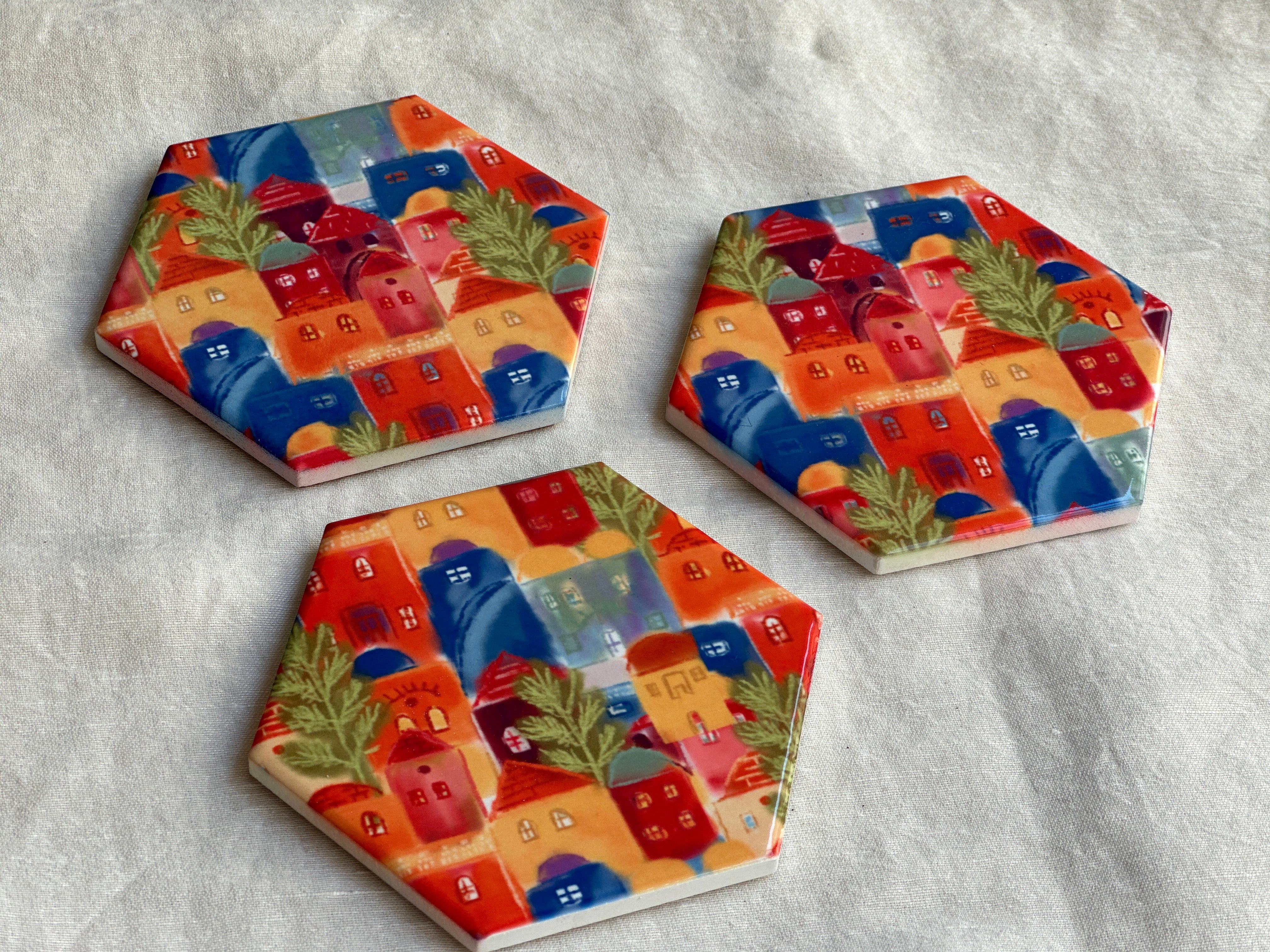 Old City of Jerusalem Coasters (set of 2) - Hilweh Market