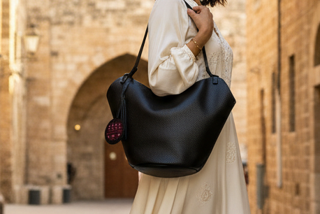 Leather Slouch Bag - Hilweh Market