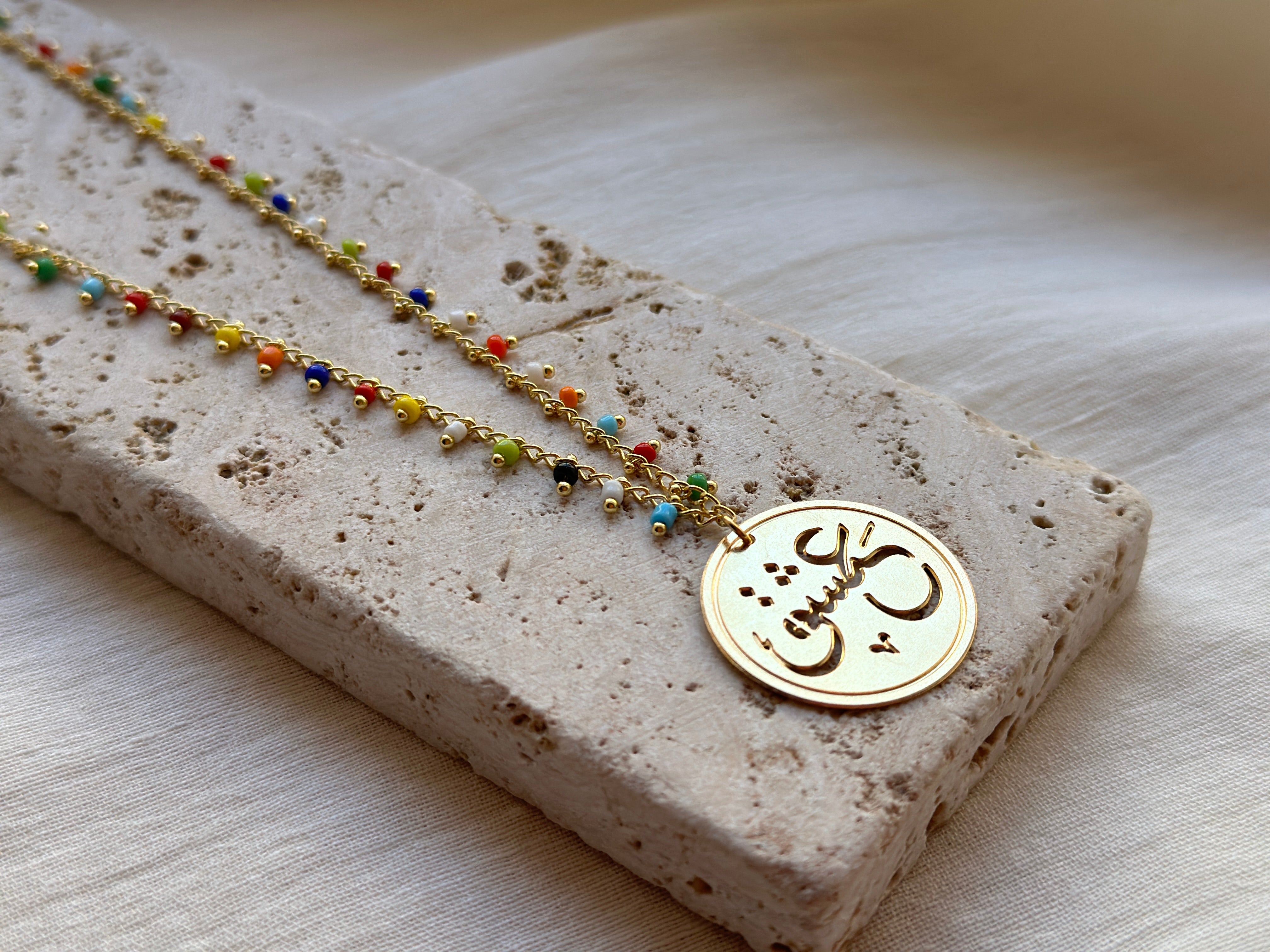 Calligraphy 'Ishq' beaded necklace (Passion) - Hilweh Market