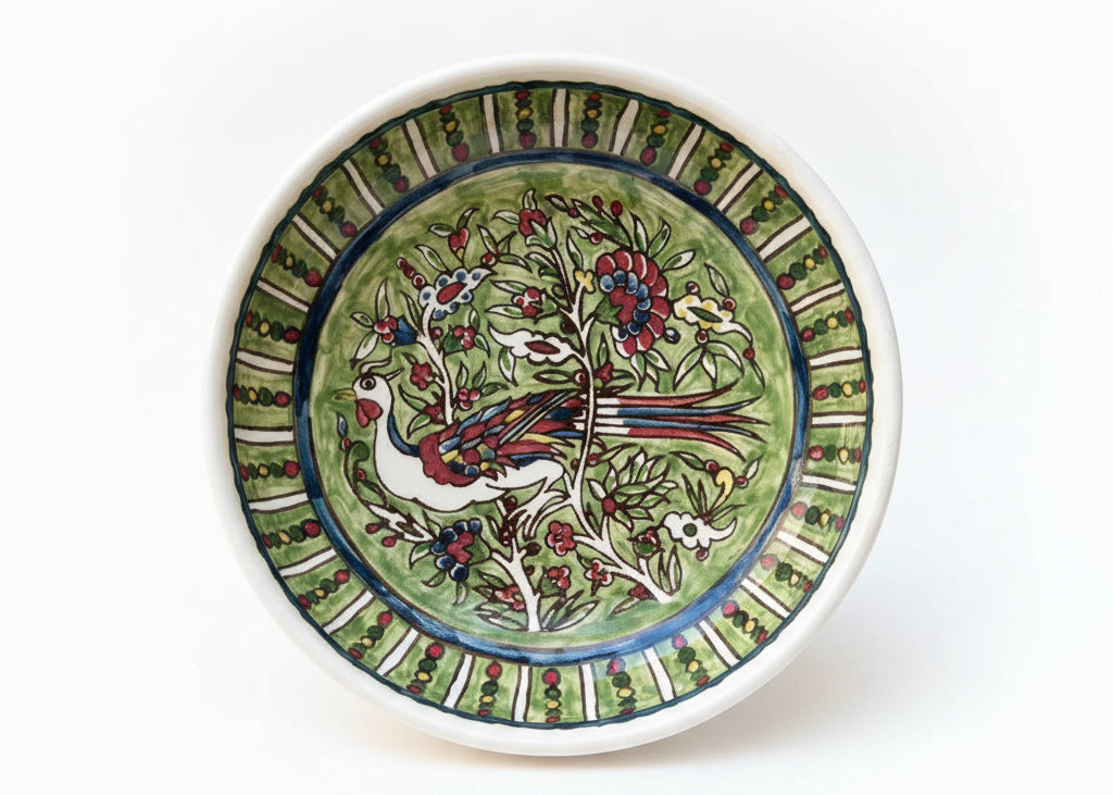Green Armenian Ceramic Fauna Bowl - Hilweh Market