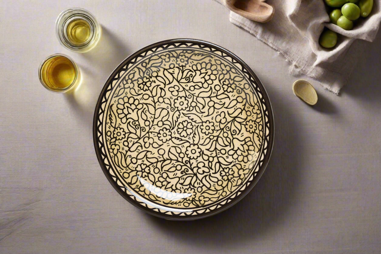 Floral Ceramic Dinner Plates (set of 2) - Hilweh Market