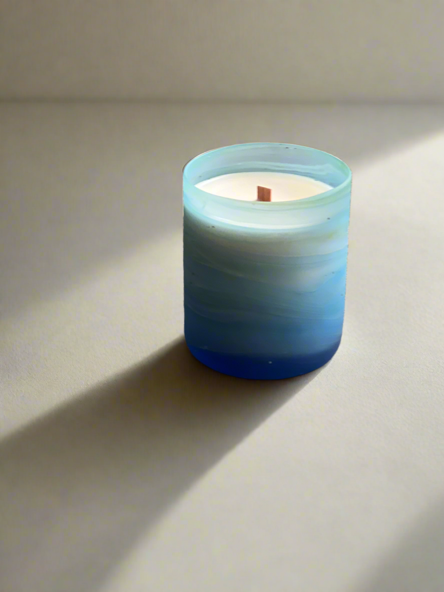 Phoenician Glass Beeswax Candle - Hilweh Market