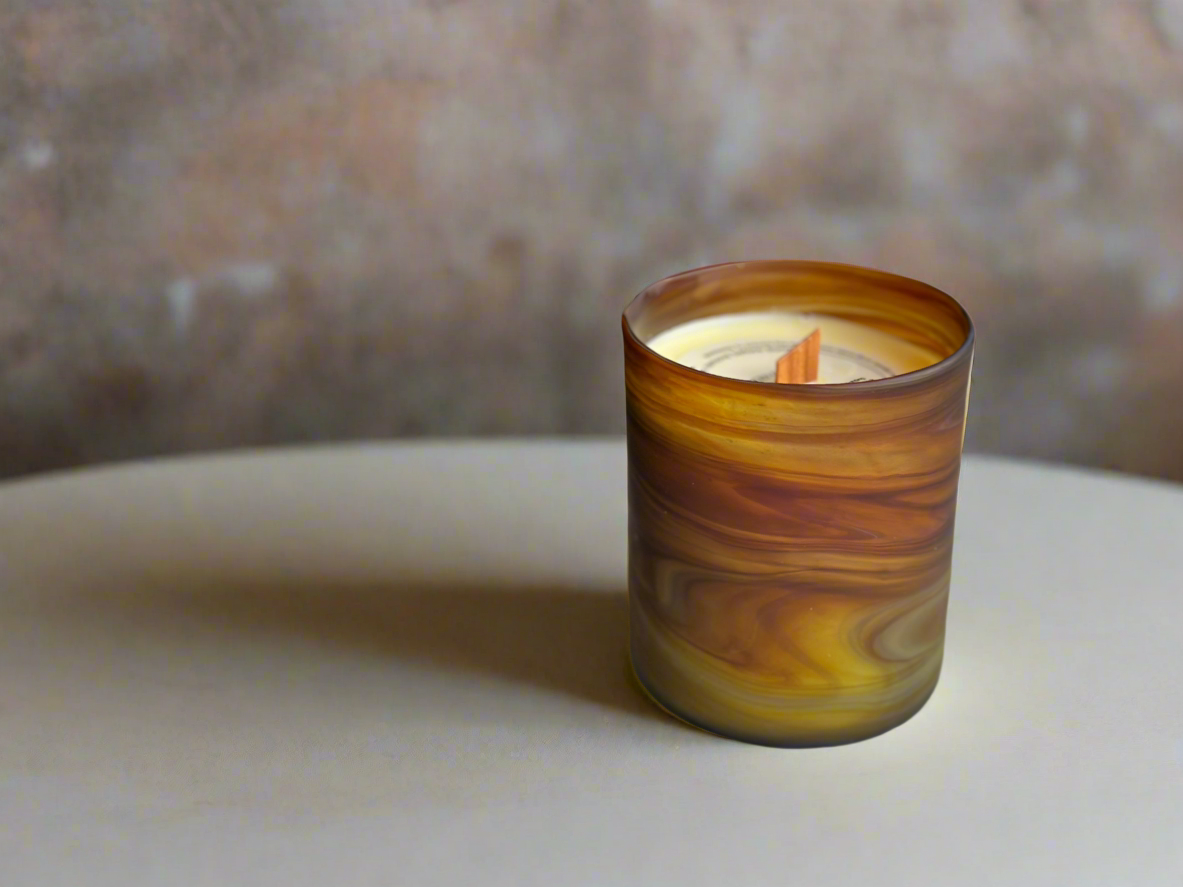 Phoenician Glass Beeswax Candle - Hilweh Market
