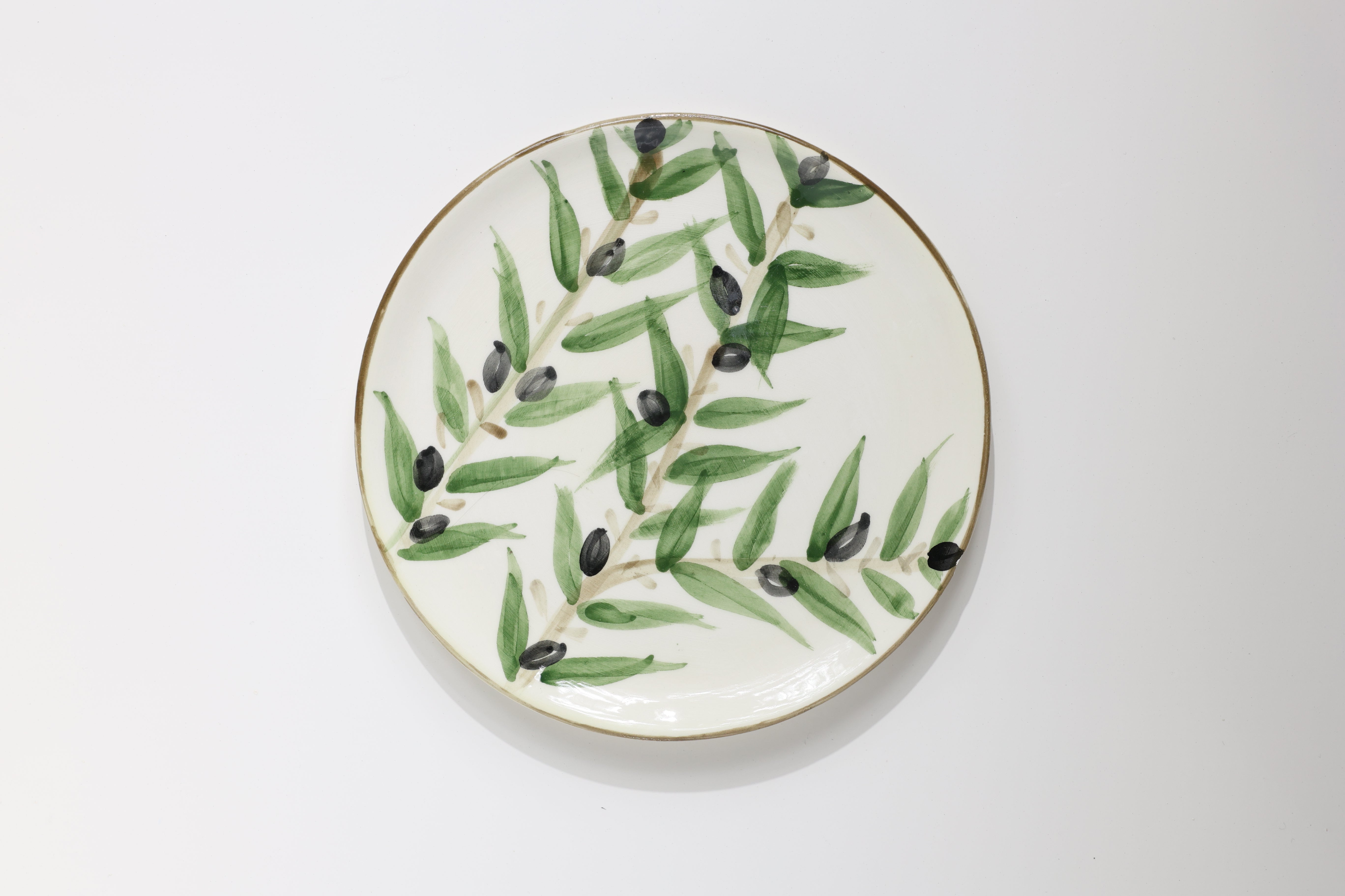 Olive Leaf Dinner Main Plates (more designs) - Nisf Jbeil - Hilweh Market