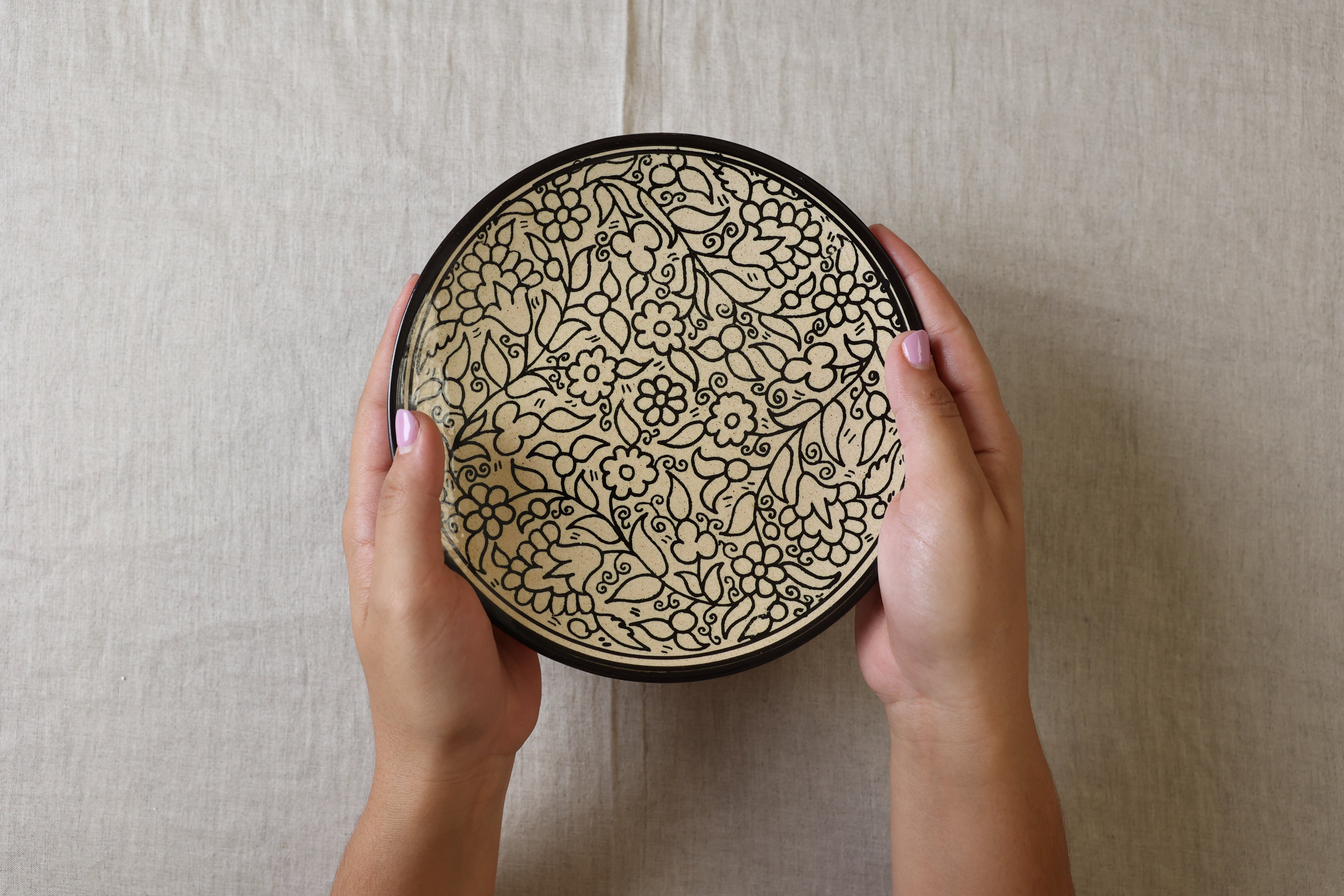 Floral Ceramic Dinner Plates (set of 2) - Hilweh Market