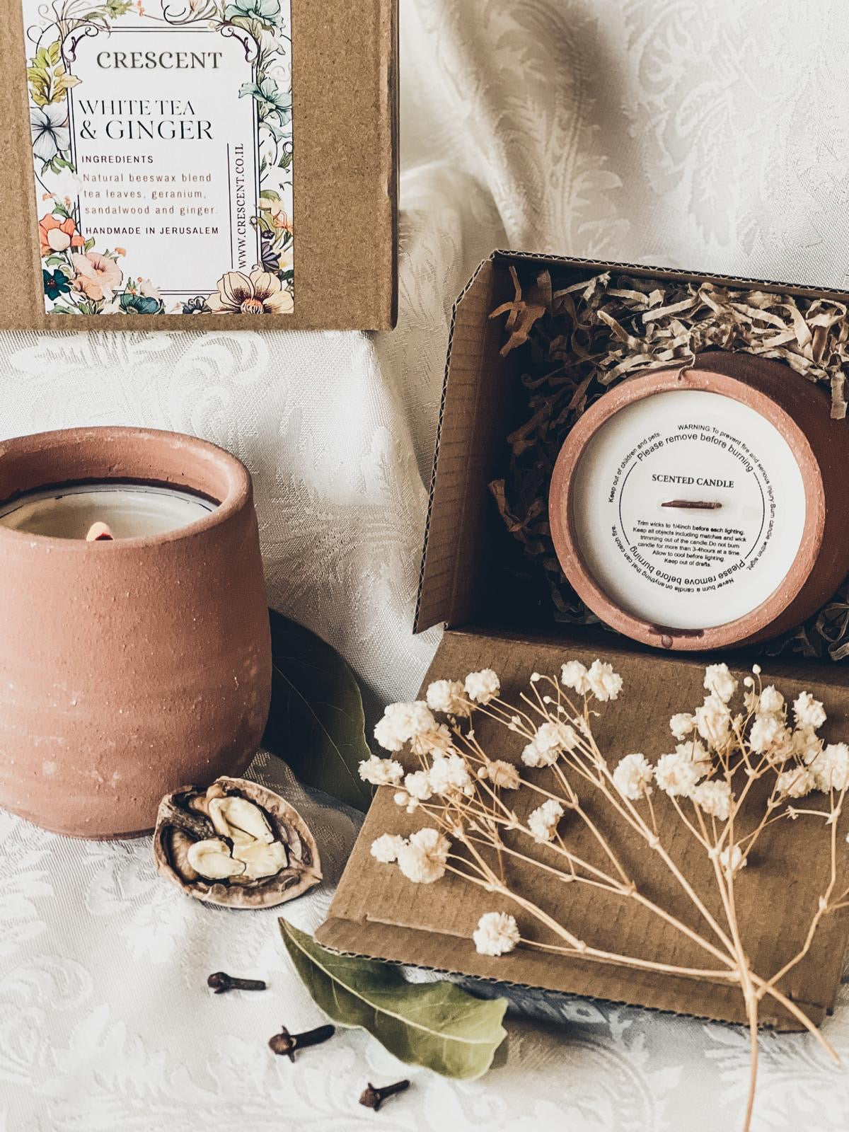 White Tea & Ginger Candle - Hilweh Market