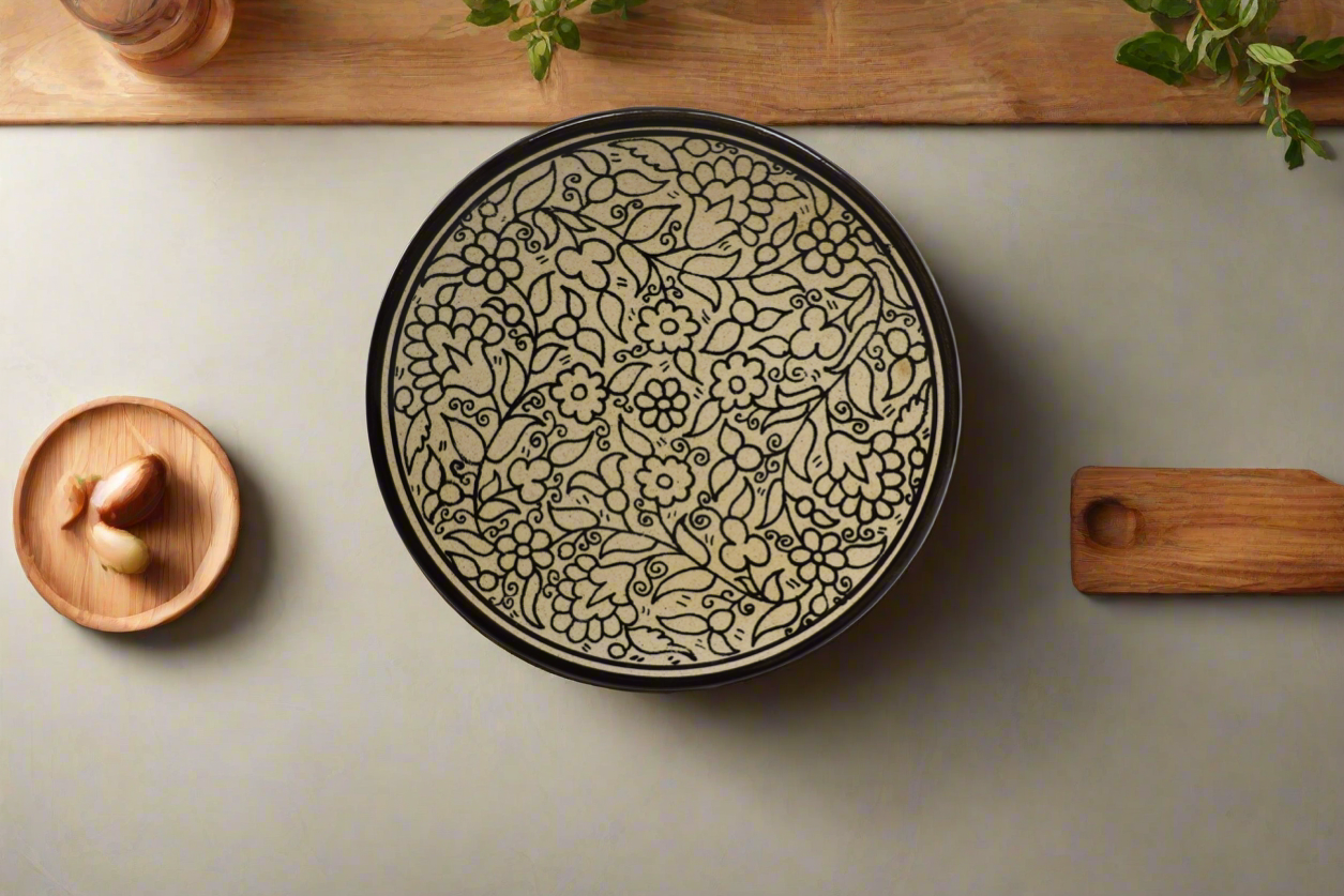 Floral Ceramic Dinner Plates (set of 2) - Hilweh Market