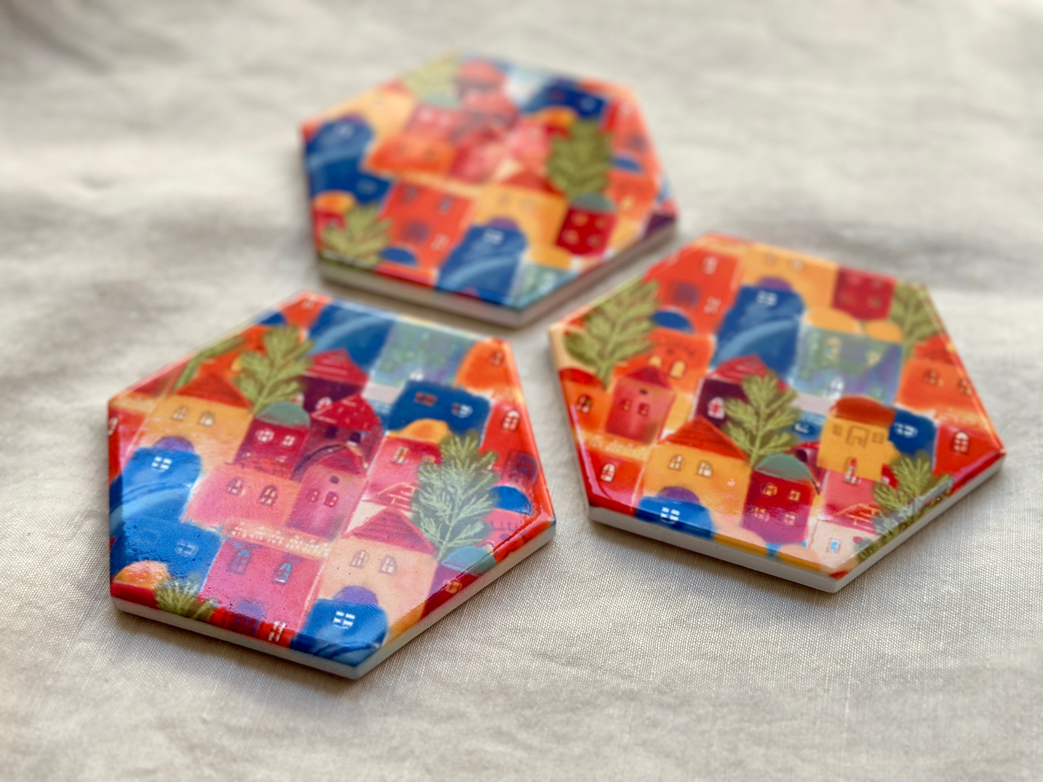 Old City of Jerusalem Coasters (set of 2) - Hilweh Market
