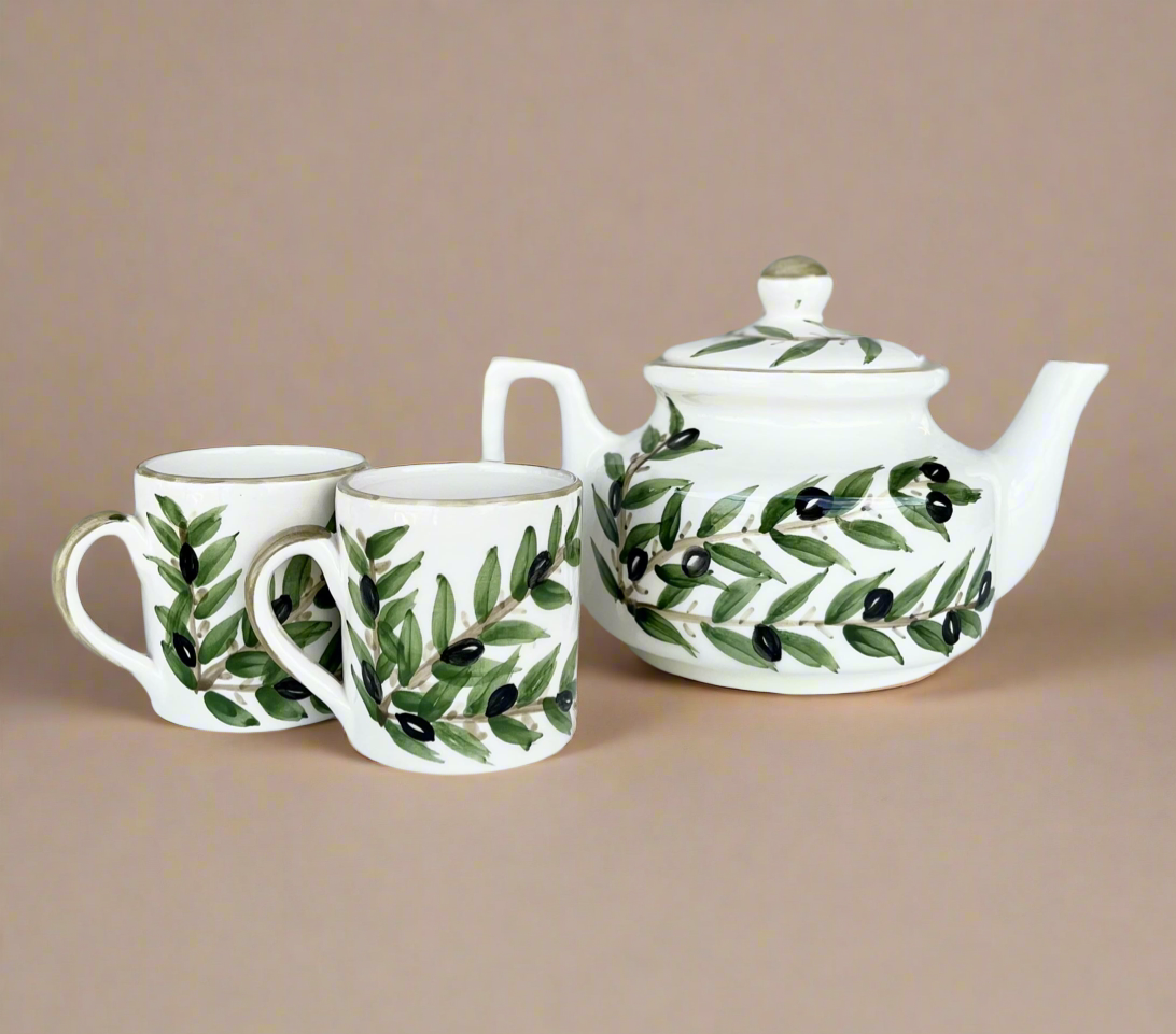 Olive Leaf Tea Set - Nisf Jbeil - Hilweh Market