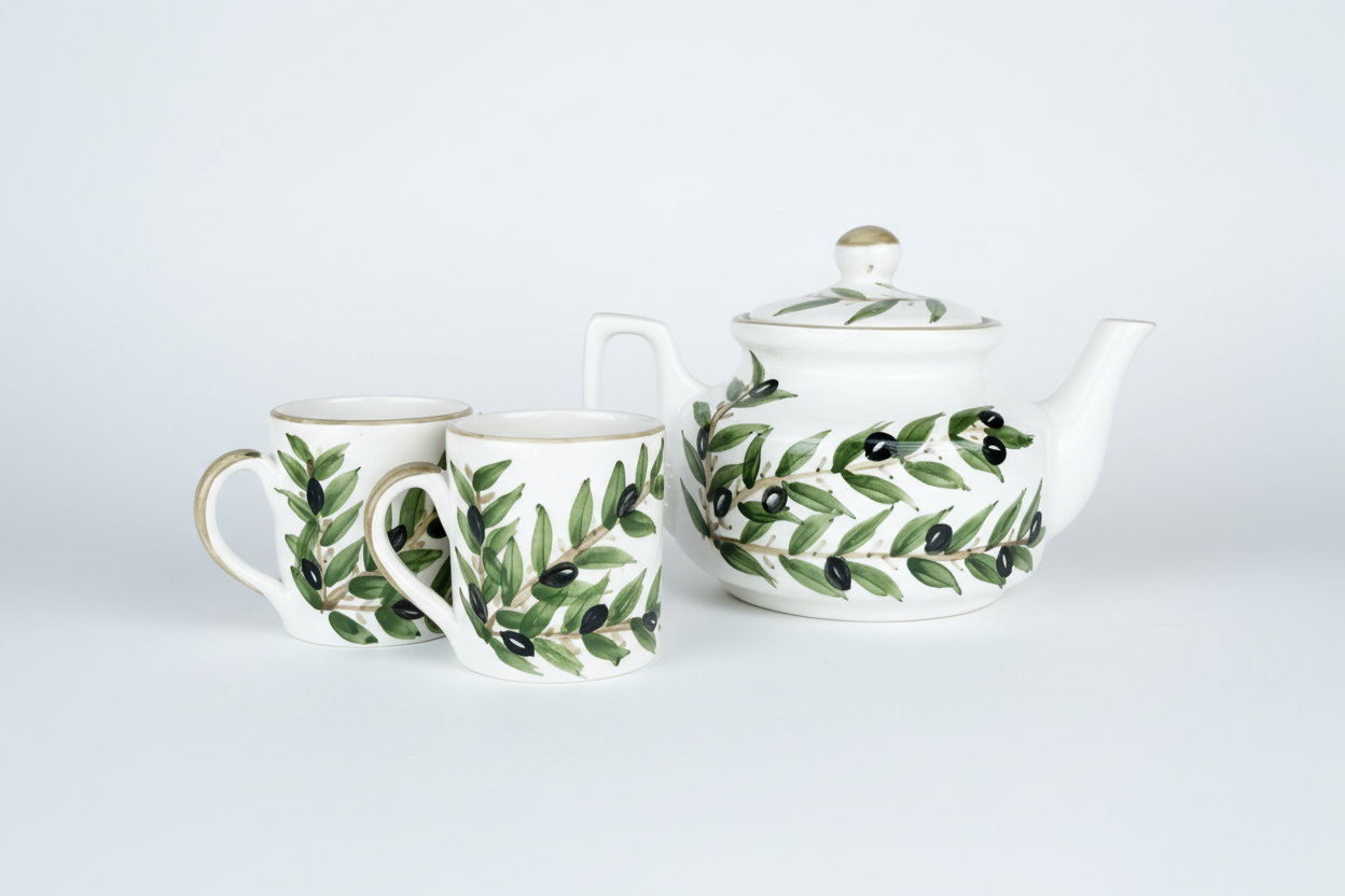 Olive Leaf Tea Set - Nisf Jbeil - Hilweh Market