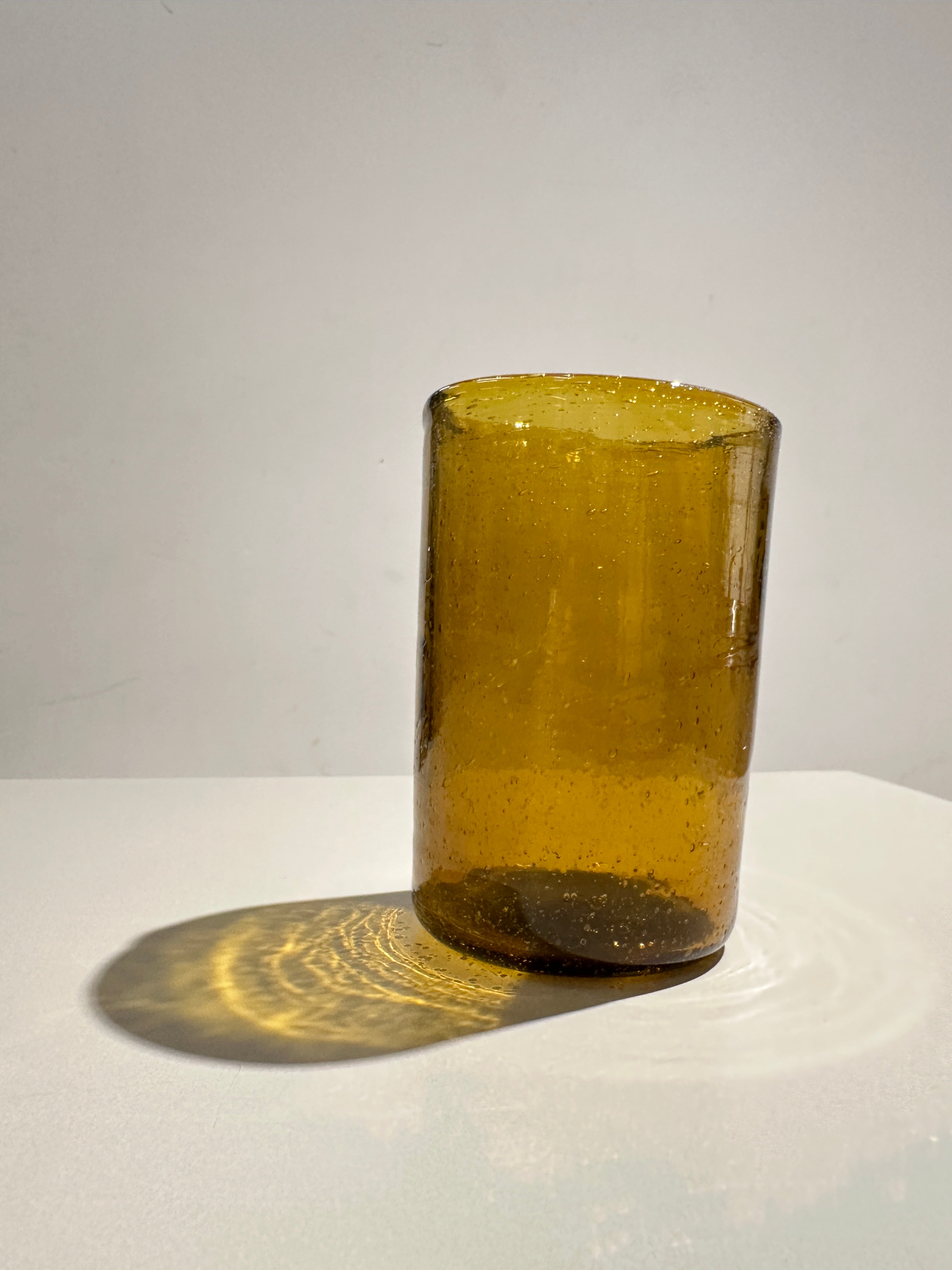 Handblown Hebron Glass Cups - Honey/Amber (set of 2) - Hilweh Market
