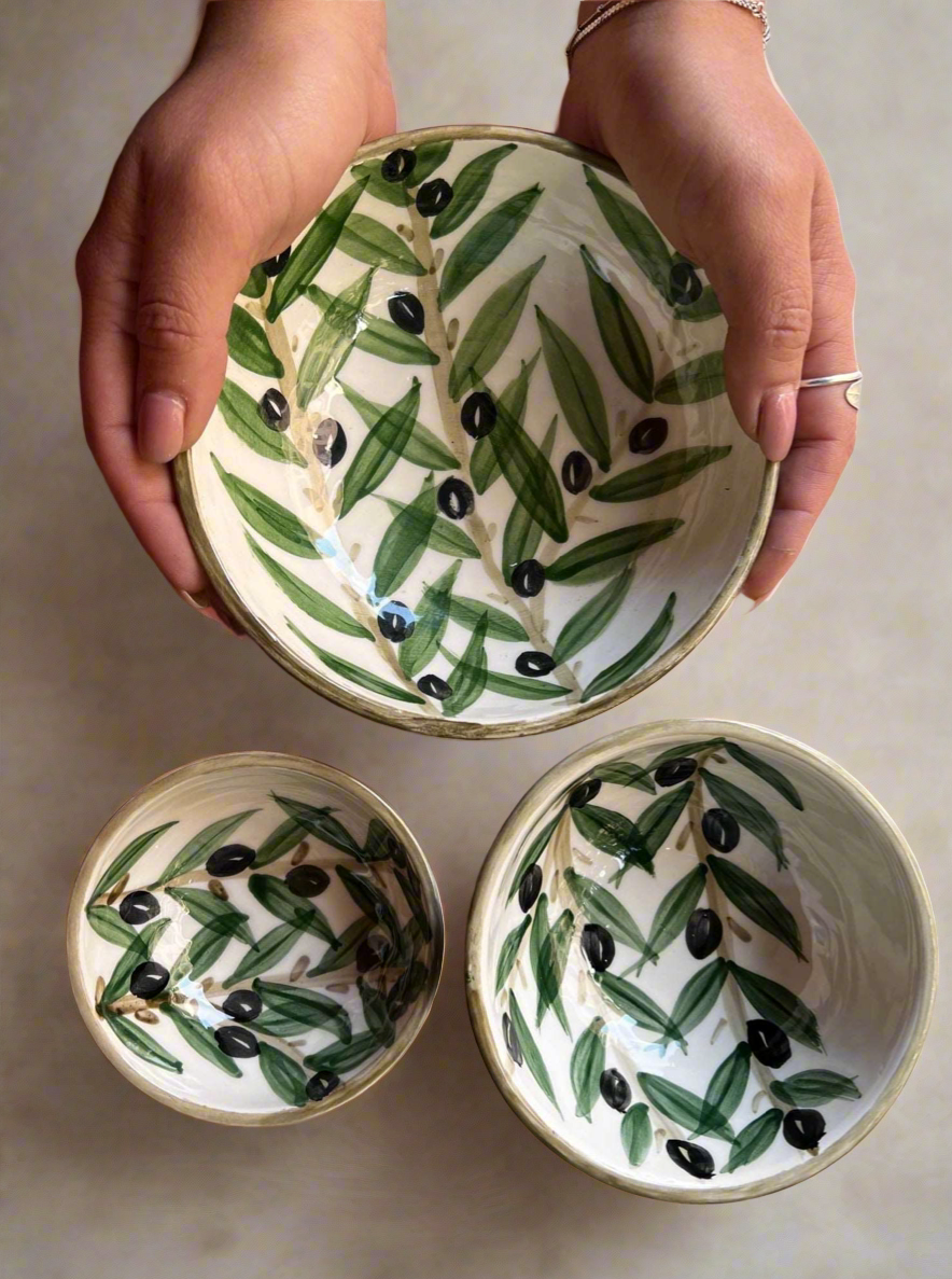 Olive Leaf Bowls (set of 2) - Nisf Jbeil - Hilweh Market