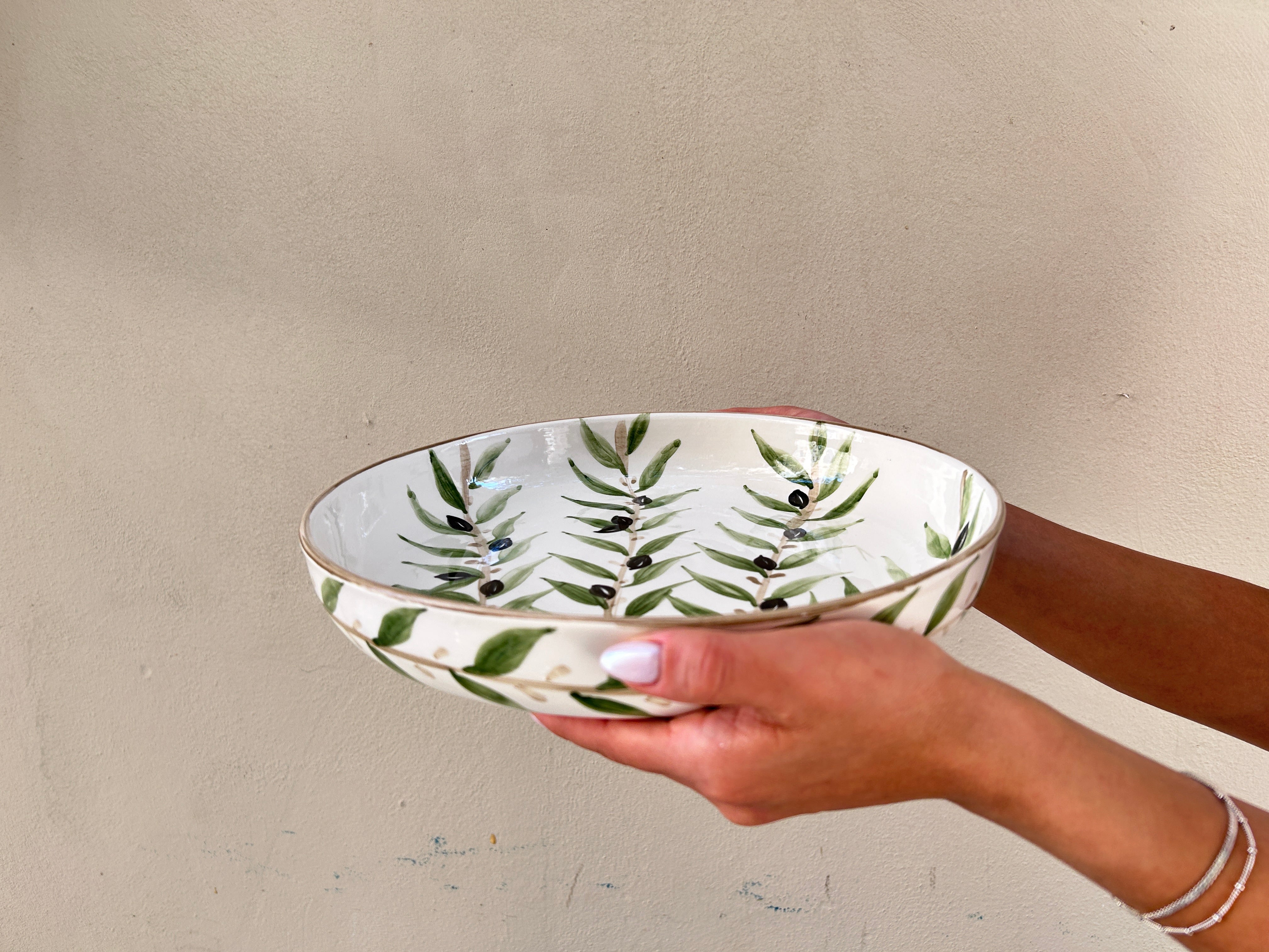 Olive Leaf Shallow bowl (more sizes) - Nisf Jbeil - Hilweh Market