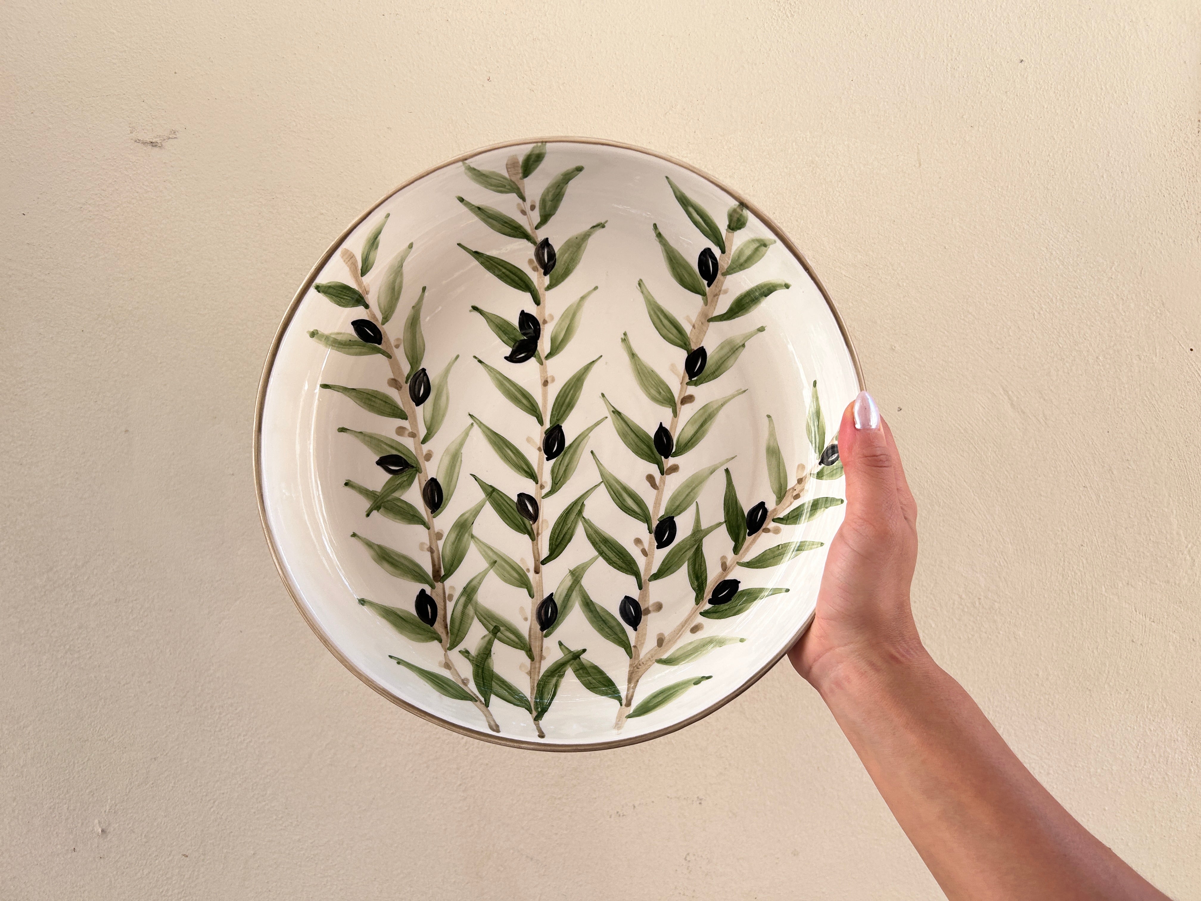 Olive Leaf Shallow bowl (more sizes) - Nisf Jbeil - Hilweh Market