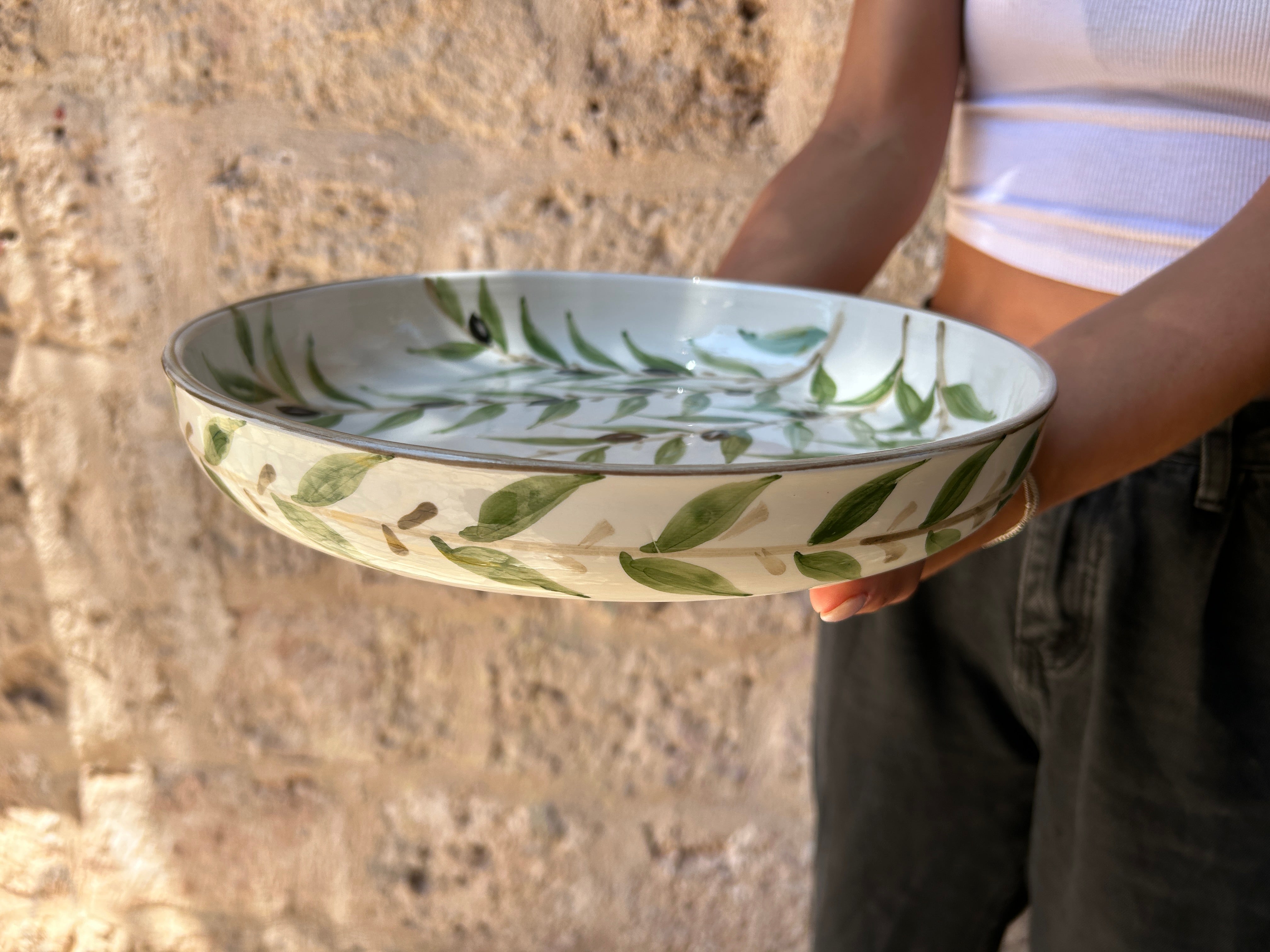 Olive Leaf Shallow bowl (more sizes) - Nisf Jbeil - Hilweh Market