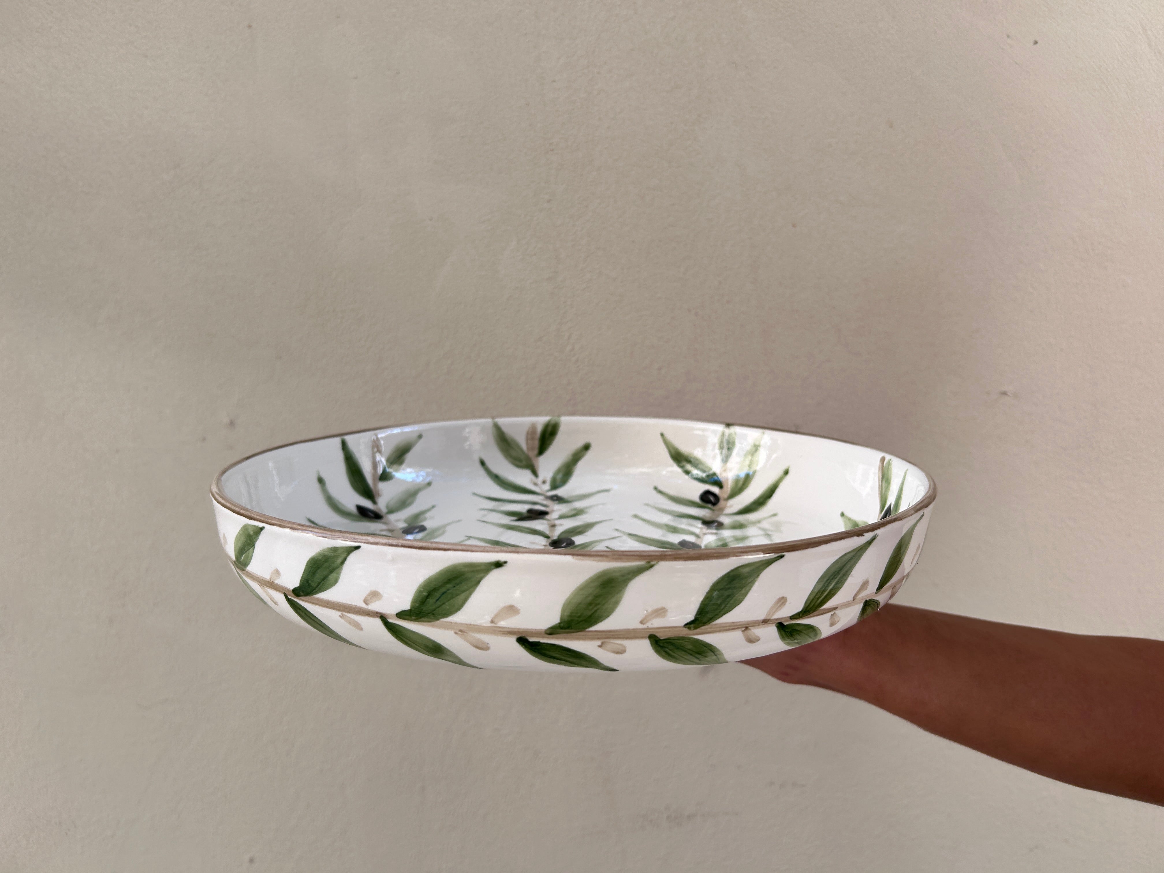 Olive Leaf Shallow bowl (more sizes) - Nisf Jbeil - Hilweh Market