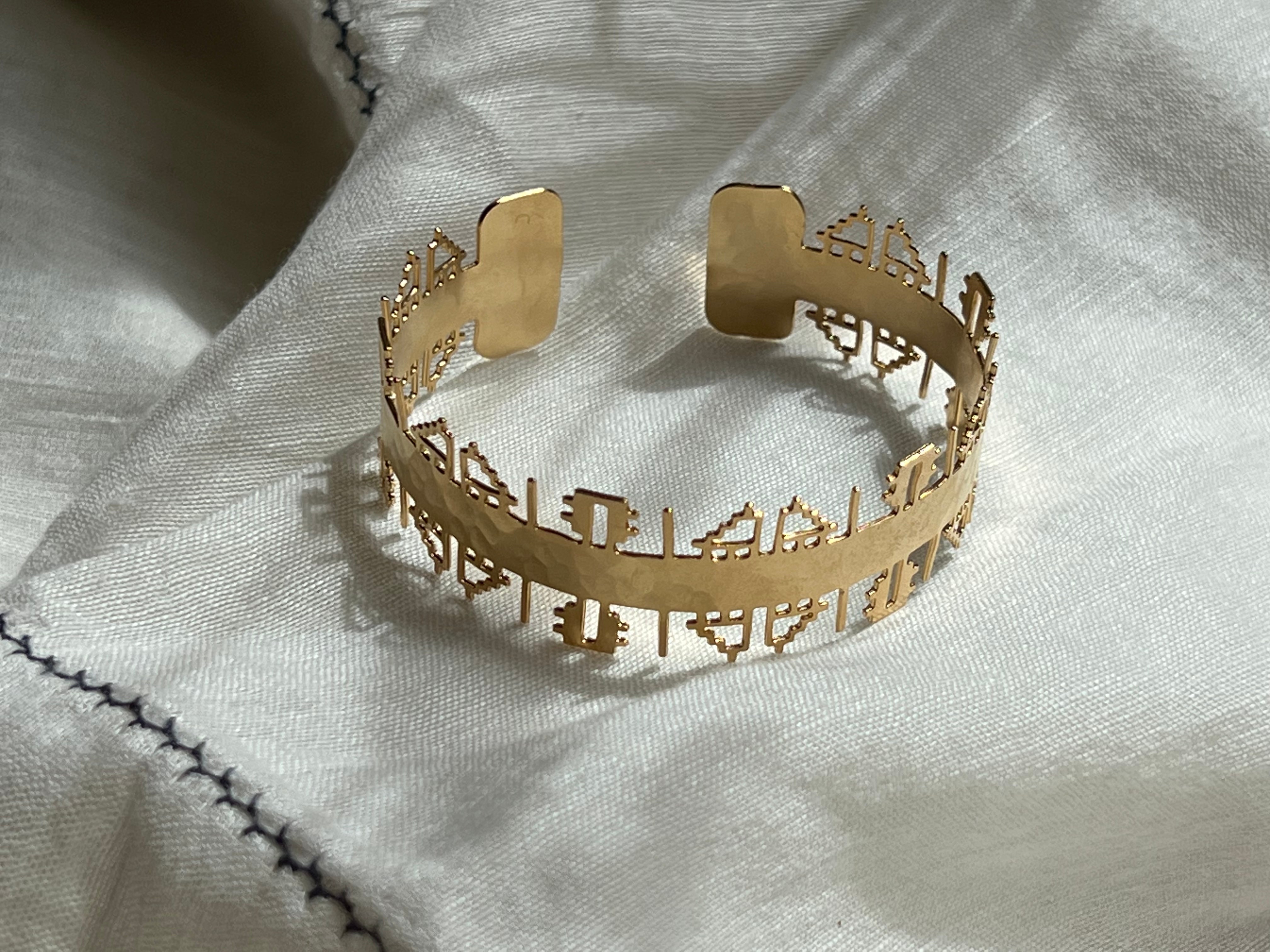 Hand-hammered Tatreez Bangle - Hilweh Market