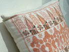 Hand Embroidered Bakarej Cushion Cover - Peach - Hilweh Market