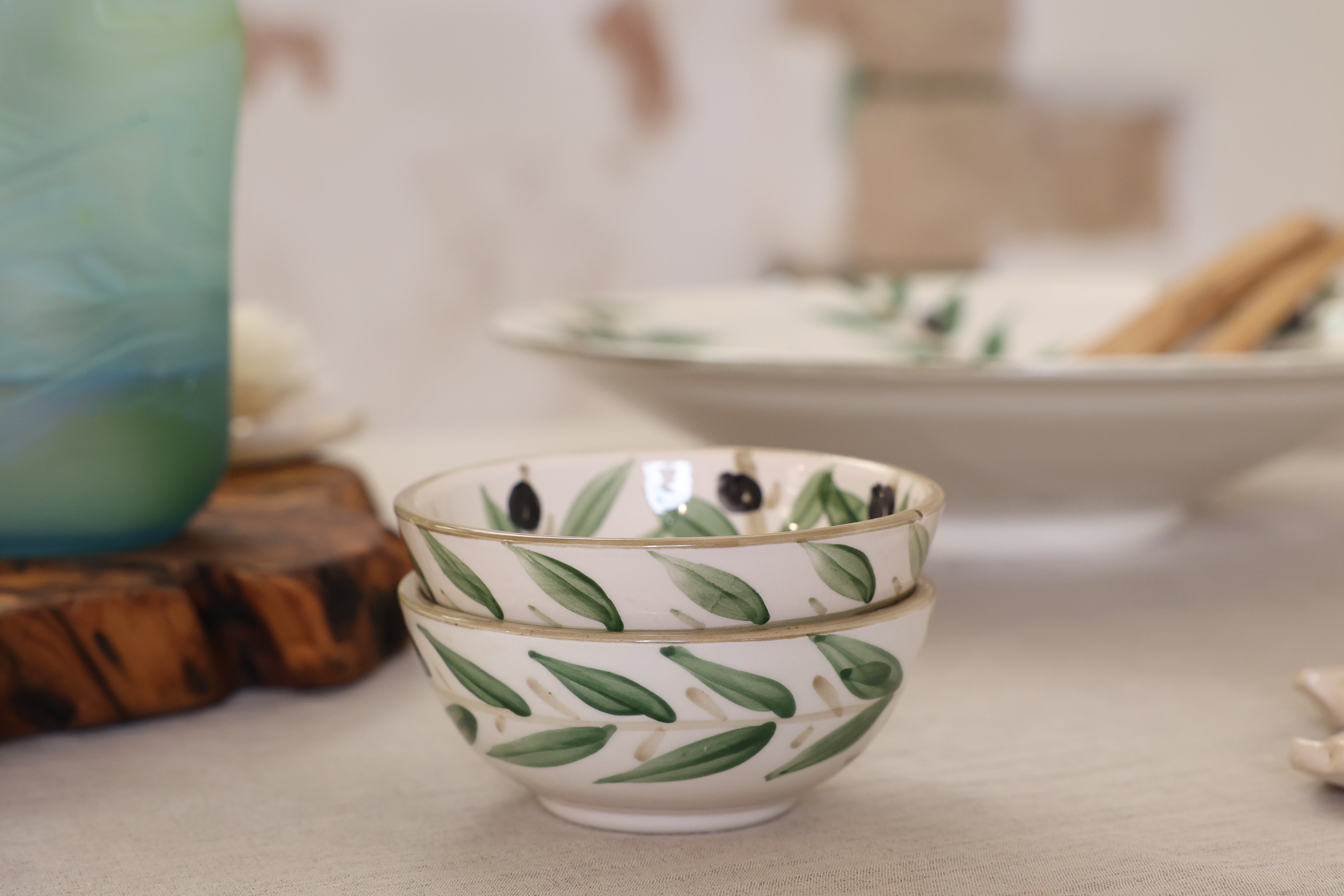 Olive Leaf Bowls (set of 2) - Nisf Jbeil - Hilweh Market