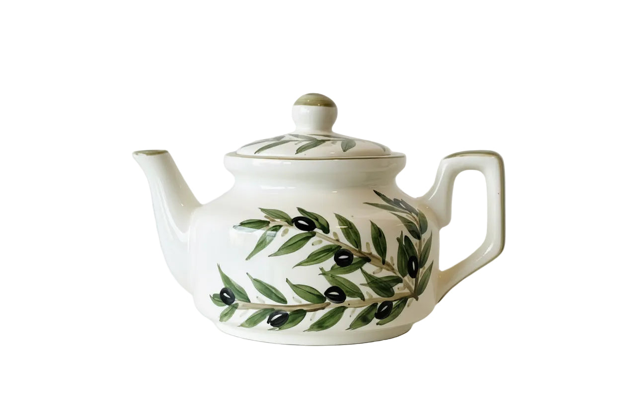 Nisf-Jbeil-Palestine-Tea-Set-Ceramic-Olive-Leaves-Leaf-Green-Pot-Cups-Mugs