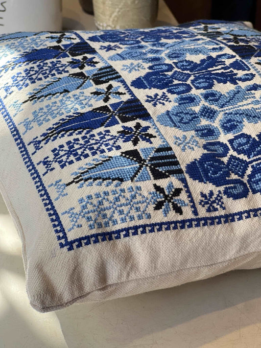 surif-women-cooperative-handmade-embroidery-cushion-blue