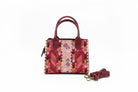 Mini red leather embroidered handbag - Hilweh Market
