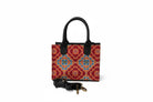 Mini black leather embroidered handbag - Hilweh Market