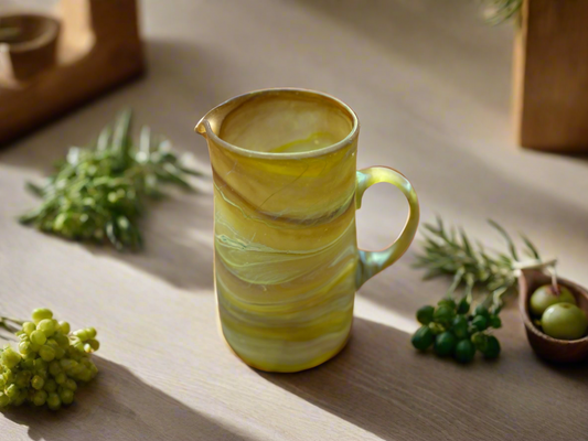 Handblown Phoenician Straight Pitcher (more colors)