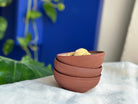 Stoneware Terra Cotta Ceramic Small Bowls (set of 3) - Hilweh Market
