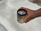 Handblown Hebron Glass Cups - Blue Rim (set of 2) - Hilweh Market