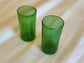 Handblown Hebron Tumbler Glass Cups - Green (set of 2)
