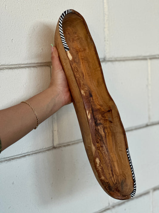 Olive Wood Long Bowl - Hilweh Market