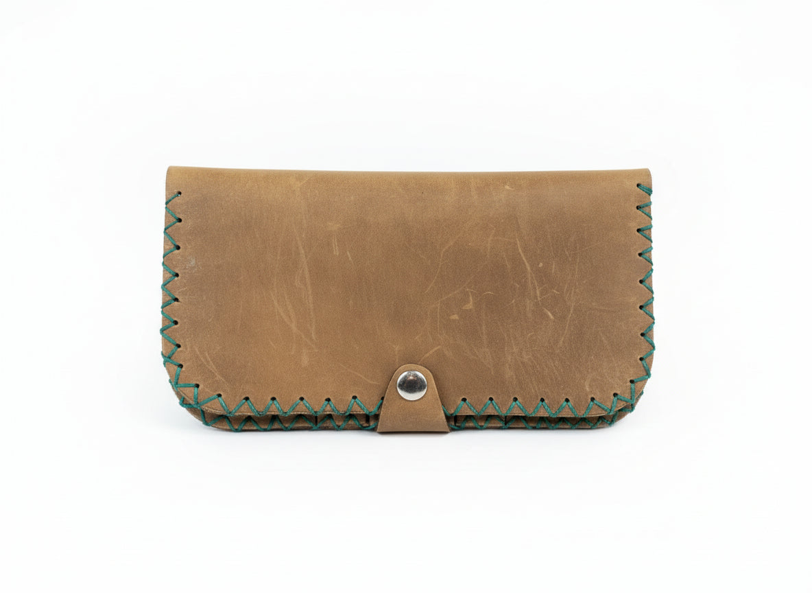 One Snap Leather Wallet (more colors) – Hilweh Market