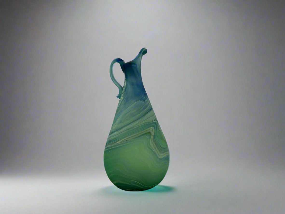 Handblown Hebron Phoenician Glass Pitchers - Sea Blue (more styles) - Hilweh Market