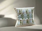 Hand Embroidered Bakarej Cushion Cover - Blue & Green