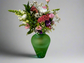 Handblown Phoenician Green Vase