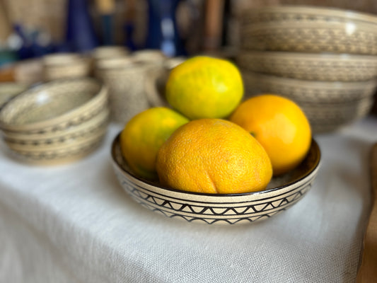Floral Ceramic Shallow Bowl (more sizes)