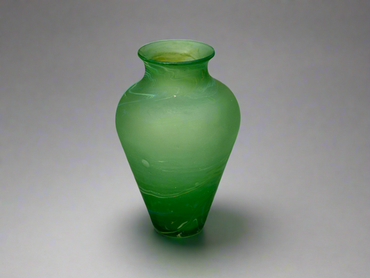 Handblown Phoenician Green Vase