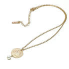 Arabic Calligraphy Gold Necklace with a Gemstone (more available) - Hilweh Market