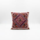 Hand Embroidered Mosaic Cushion Cover - Red - Hilweh Market