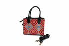 Mini black leather embroidered handbag - Hilweh Market