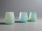 Handblown Hebron Phoenician Glass Large Tealight cups - Light Blue (set of 2) - Hilweh Market