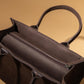 Chocolate brown leather handbag
