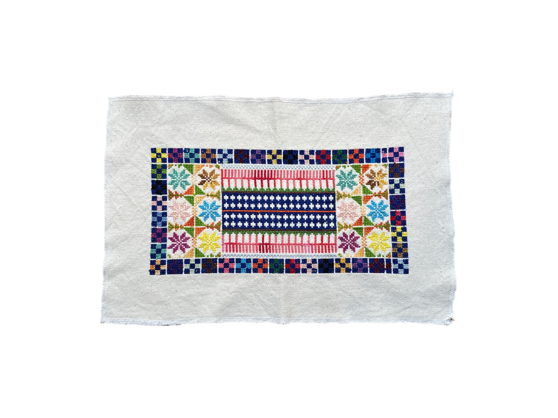 Palestinian Cross Stitch Pattern - Surif Embroidery on Mansouri