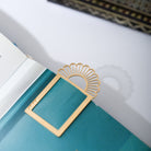 Gold Geometric Clip On Bookmark - Hilweh Market